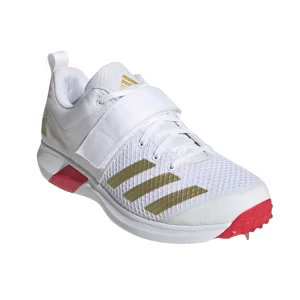 Adidas IH8163 Adipower Vector Cricket Shoes - Steel Spikes - Red/Gold