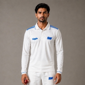 Sports World - Cricket Whites (Jersey) Full Sleeve T-Shirt